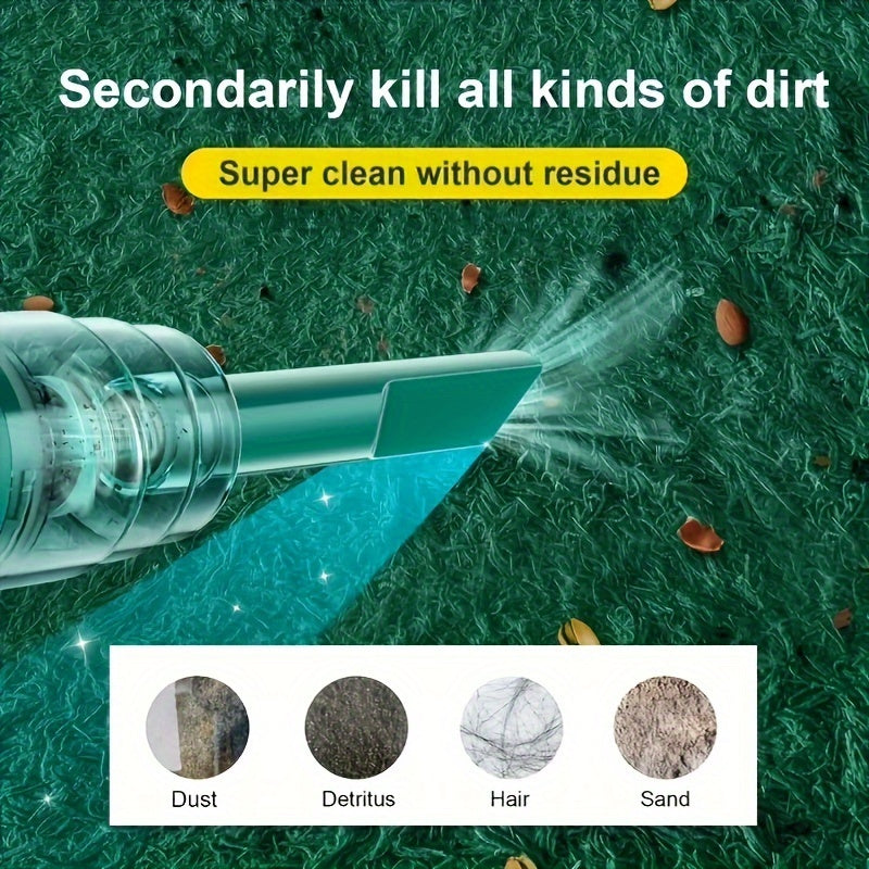 SuperPower Wireless Handheld Vacuum Cleaner - Portable & USB Rechargeable, Effortlessly Cleans Car & Home Dust, Super Suction for Ultimate Convenience - Perfect for Automobile and Household Use